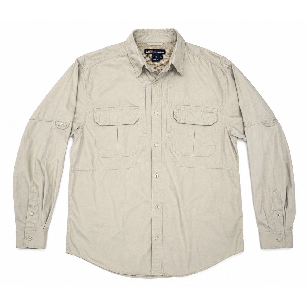 5.11 Tactical Series Men's Medium Khaki Long Sleeve Utility Shirt